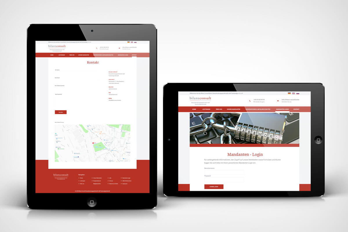 Webdesigner Berlin Grafiker Berlin Grafikdesigner Berlin Werbeagentur Berlin projekt bilanzconsult