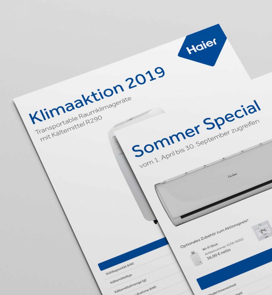 Haier Deutschland GmbH I Werbeagentur Berlin I Radtke Grafik & Design