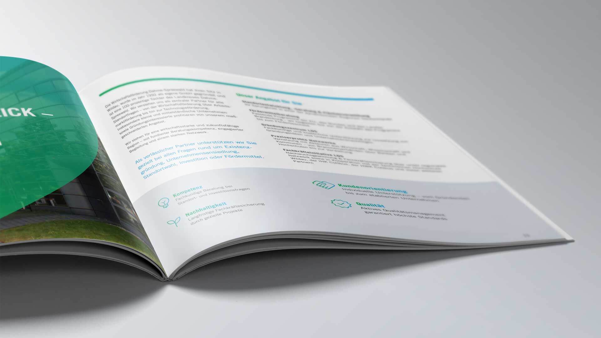 Referenz Radtke Grafikdesigner Berlin Broschüre Wirtschaftsförderung Dahme-Spreewald